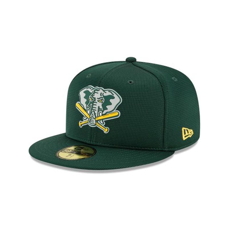 MLB Oakland Athletics Clubhouse Collection 59Fifty Fitted (XEX7907) - Green New Era Caps